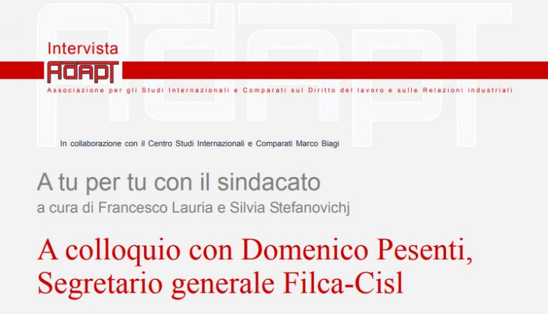 A tu per tu con il sindacato – A colloquio con Domenico Pesenti, Segretario generale Filca-Cisl