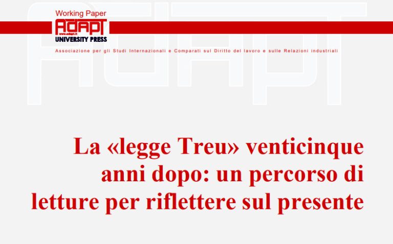La «legge Treu» venticinque anni dopo: un percorso di letture per riflettere sul presente