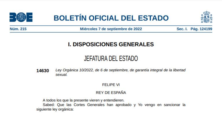 La nuova legge spagnola di “garantía integral de la libertad sexual”. Le norme di impatto giuslavoristico