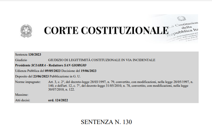 Politically (in)correct – Sull’erogazione del TFR/TFS la Consulta non intende creare problemi di finanza pubblica